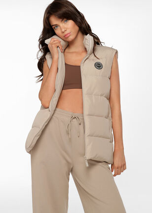 Sixth June High Neck Cropped Puffer Vest