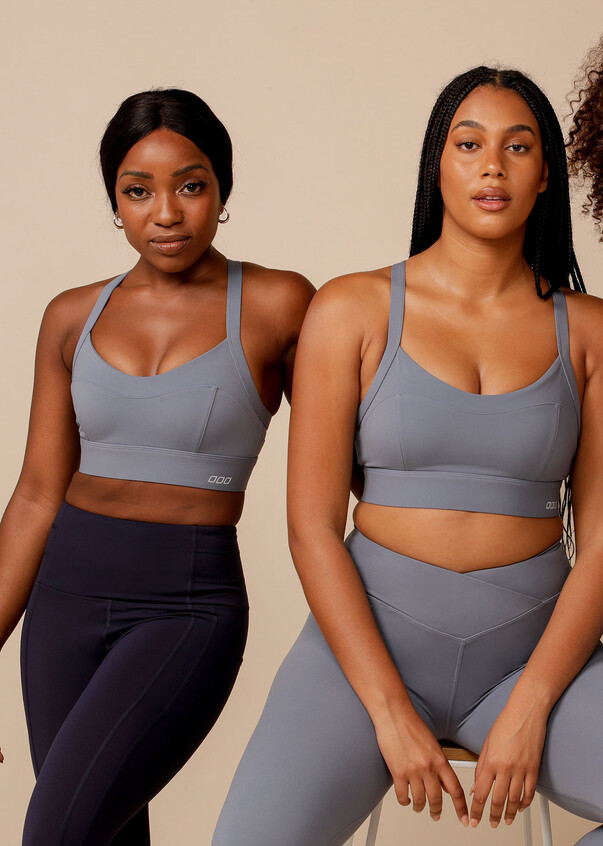 Fit Fully Yours Black Grey Pauline Sports Bra – LaBella Intimates