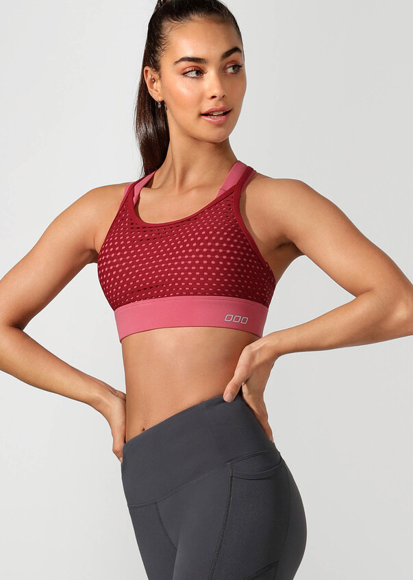 High Impact Max Support Sports Bra, Red
