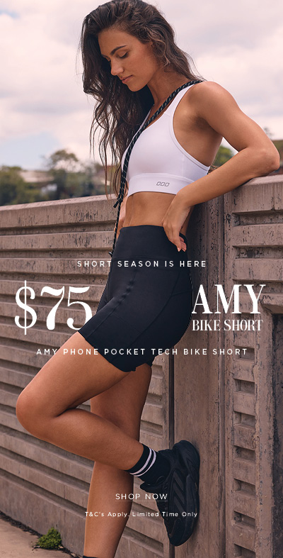 $75 Amy Phone Pocket Tech Bike Short