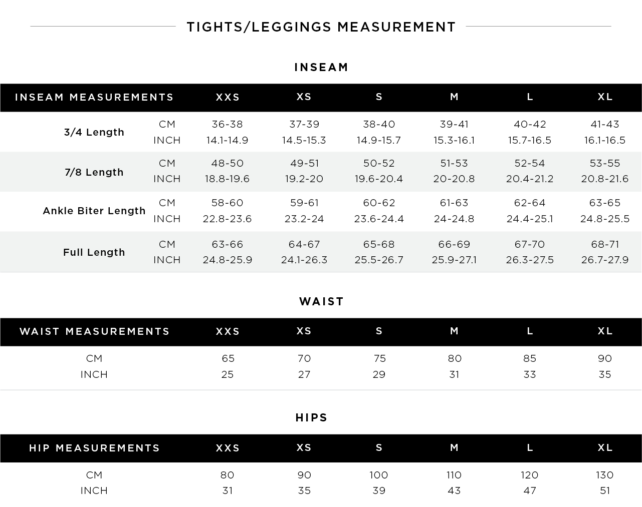 size-chart-find-your-perfect-fit