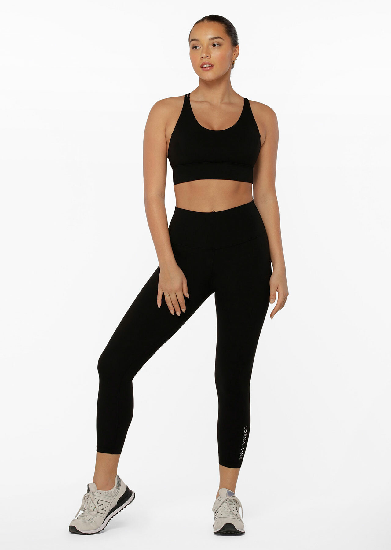 Hi-Fold Lotus Ankle Biter Leggings | Black | Lorna Jane NZ